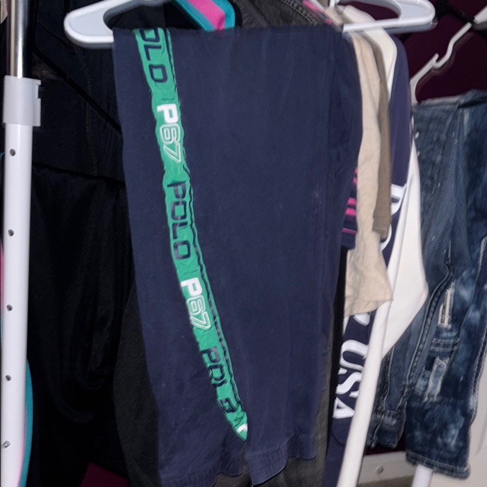 Polo P67 Navy and Green Shirt
